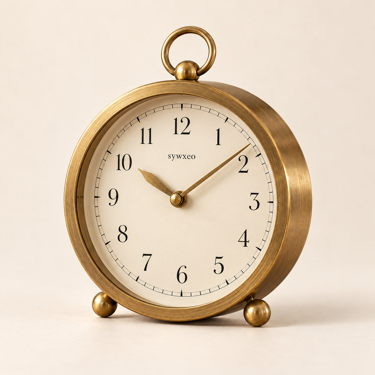 sywxeo™ Bramwell Brass Desk Clock — Product view