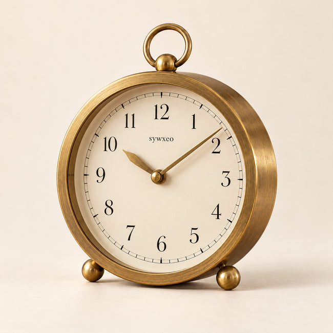 sywxeo™ Bramwell Brass Desk Clock