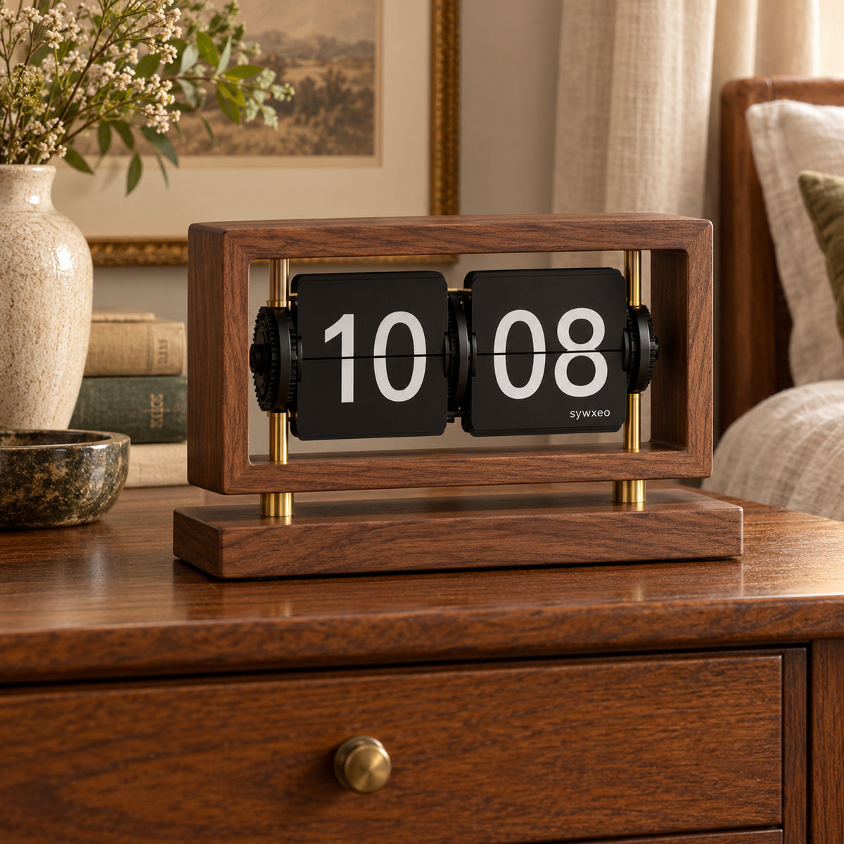 sywxeo™ Camden Flip Desk Clock — Lifestyle scene