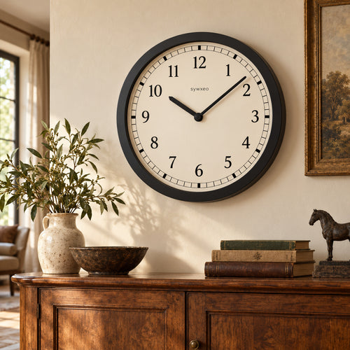 sywxeo™ Ashford Railway Wall Clock — Lifestyle scene