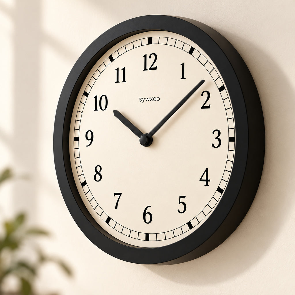 sywxeo™ Ashford Railway Wall Clock — Detail view