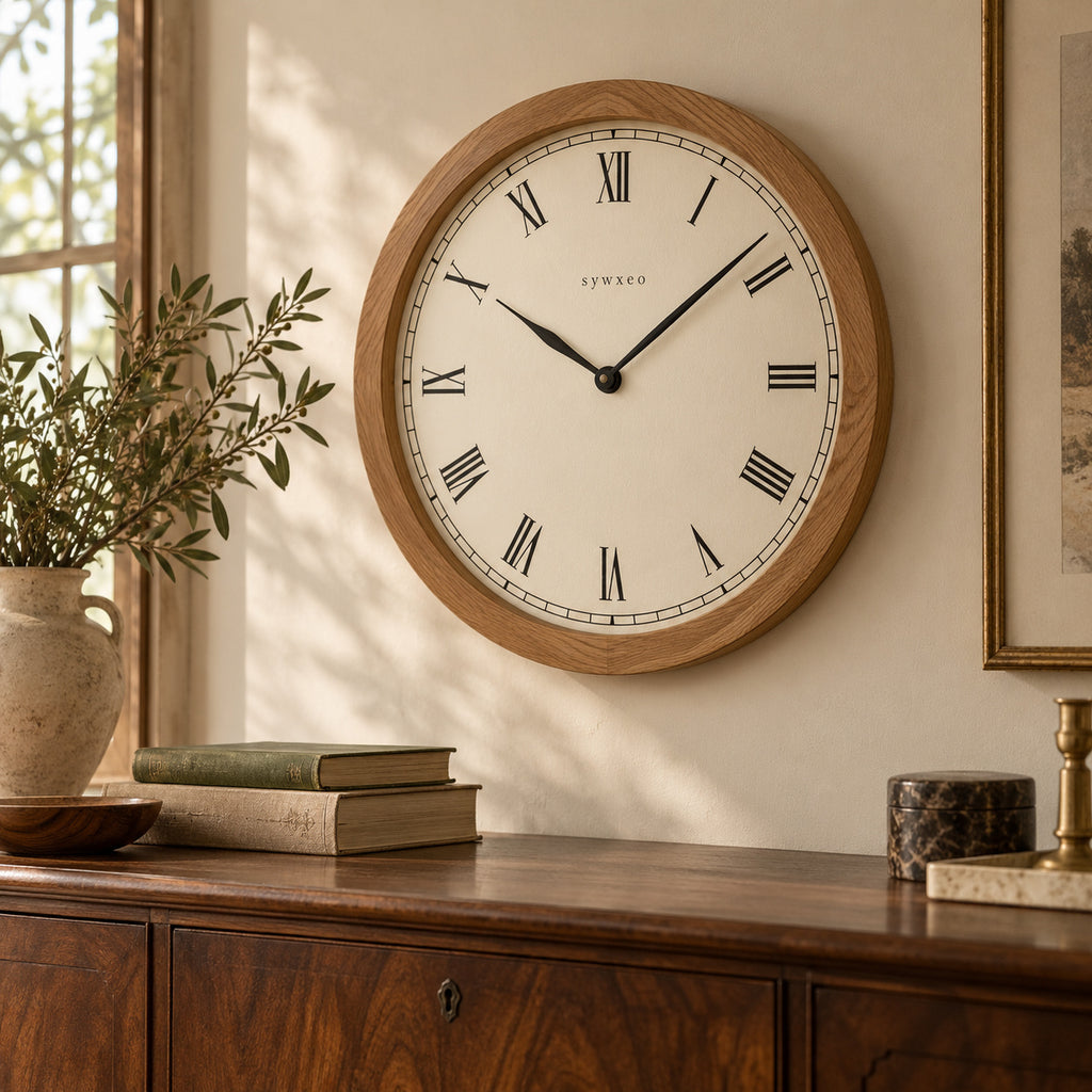 sywxeo™ Willow Oak Wall Clock — Lifestyle scene
