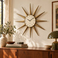 sywxeo™ Portobello Sunburst Wall Clock — Lifestyle scene