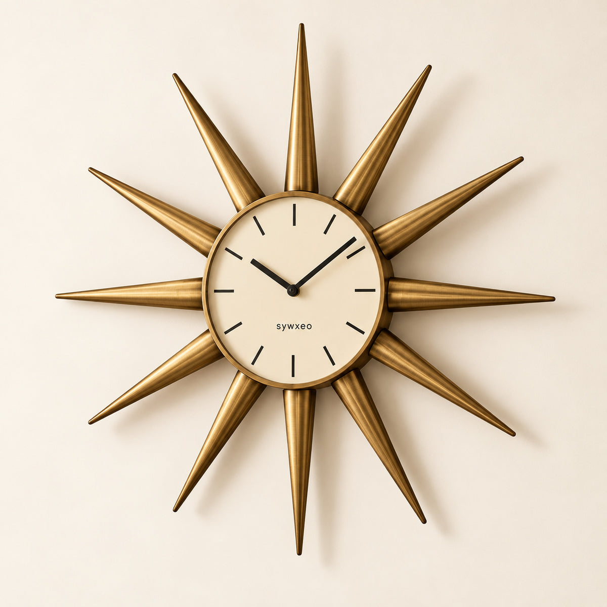 sywxeo™ Portobello Sunburst Wall Clock — Product view