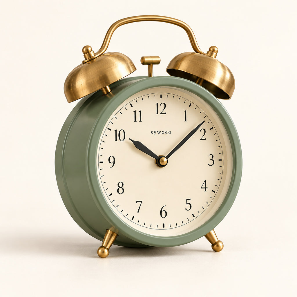 sywxeo™ Harlow Twin Bell Alarm Clock — Product view